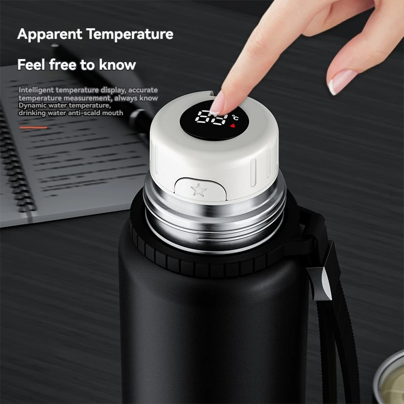 2L Thermos Insulated Water Bottle Hot Water Bottle Vacuum Flask Smart coffee drinkware cup Stainless Steel Double Wall Kettles - Image 2