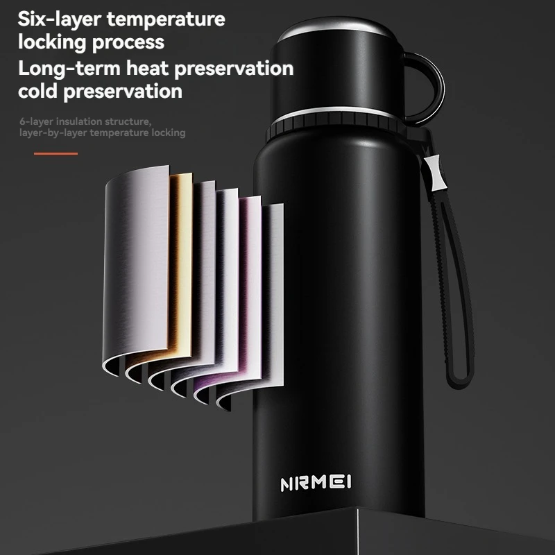 2L Thermos Insulated Water Bottle Hot Water Bottle Vacuum Flask Smart coffee drinkware cup Stainless Steel Double Wall Kettles - Image 4